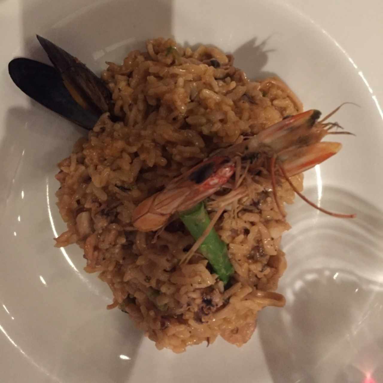 Risotto frutti di mare con esparragos