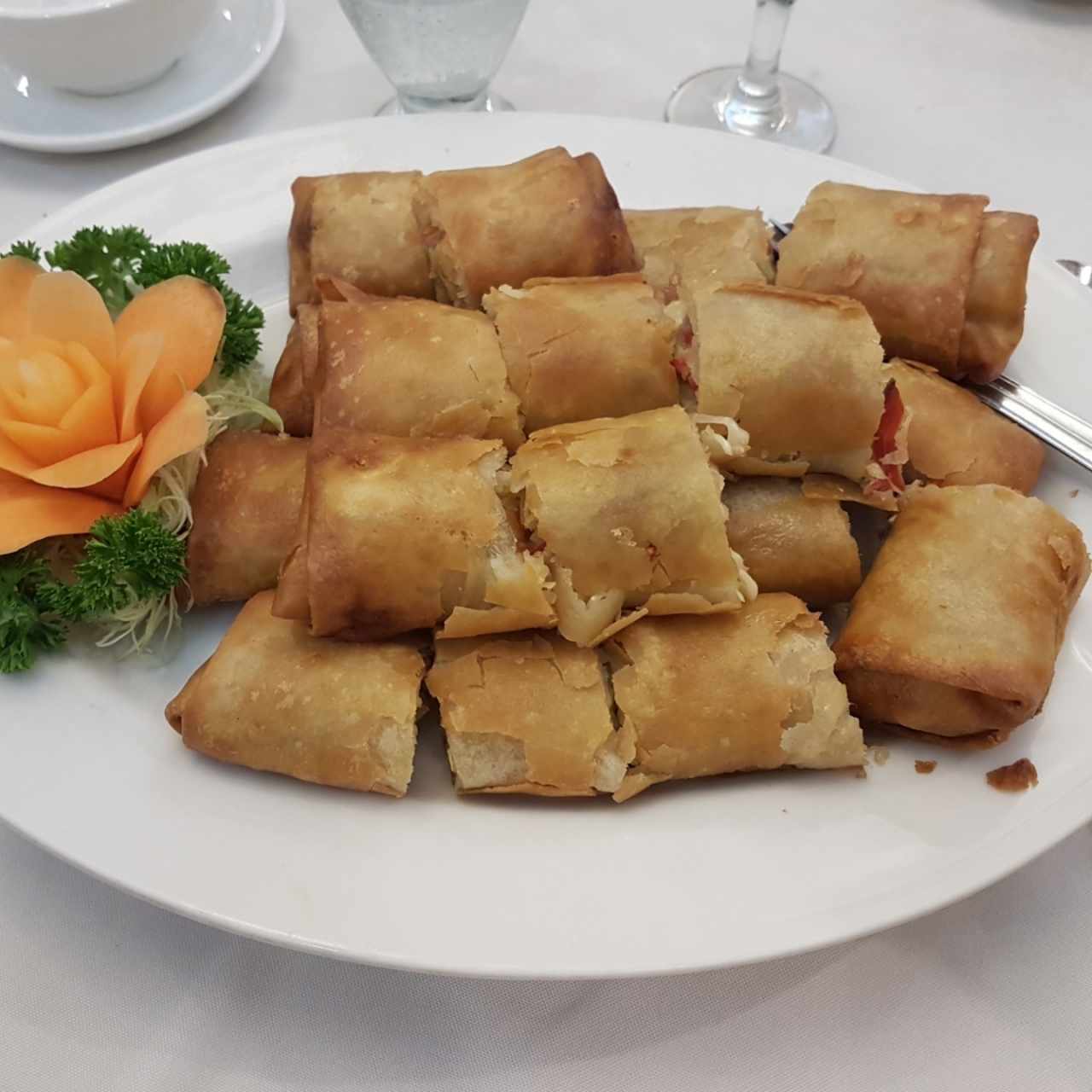 Rollos primavera con puerco