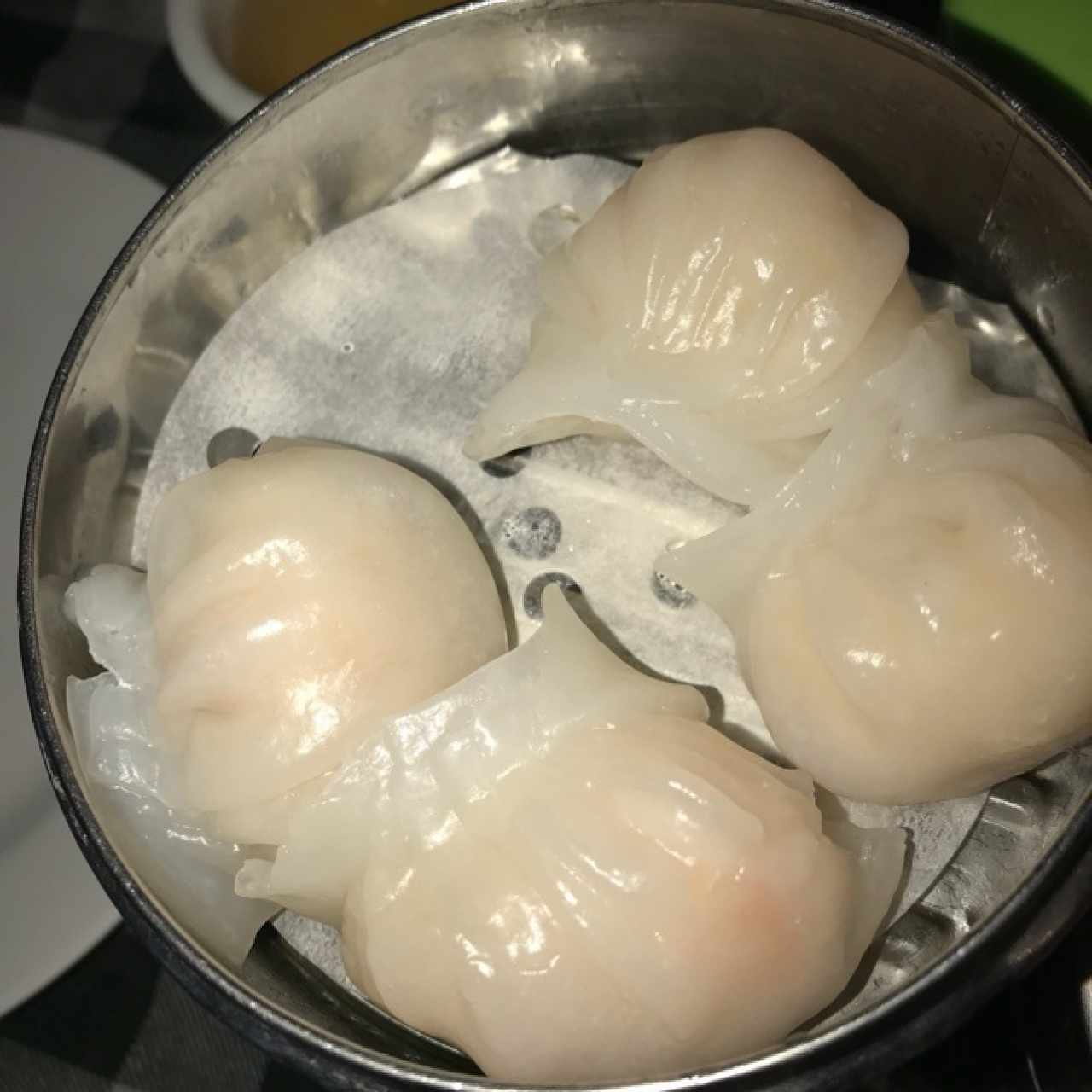 dim sum de camarones, muy bueno