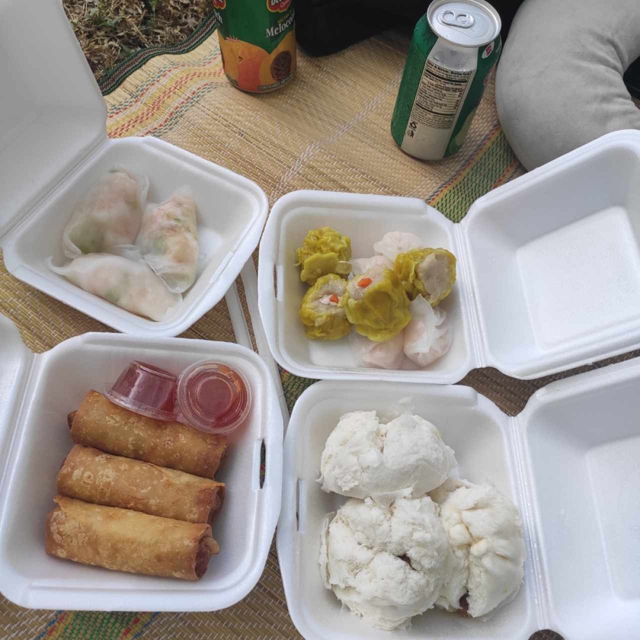 ham pao, rollos primavera, ja kao