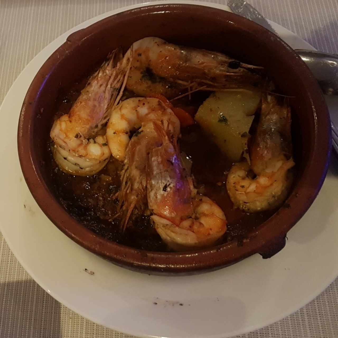 langostinos al ajillo