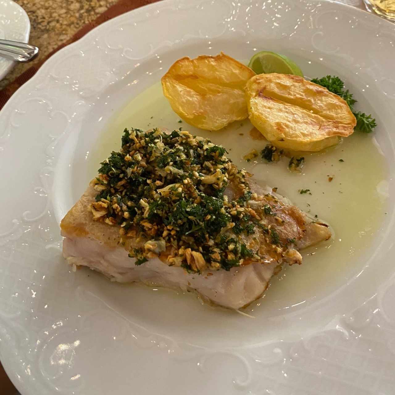 corvina al ajillo