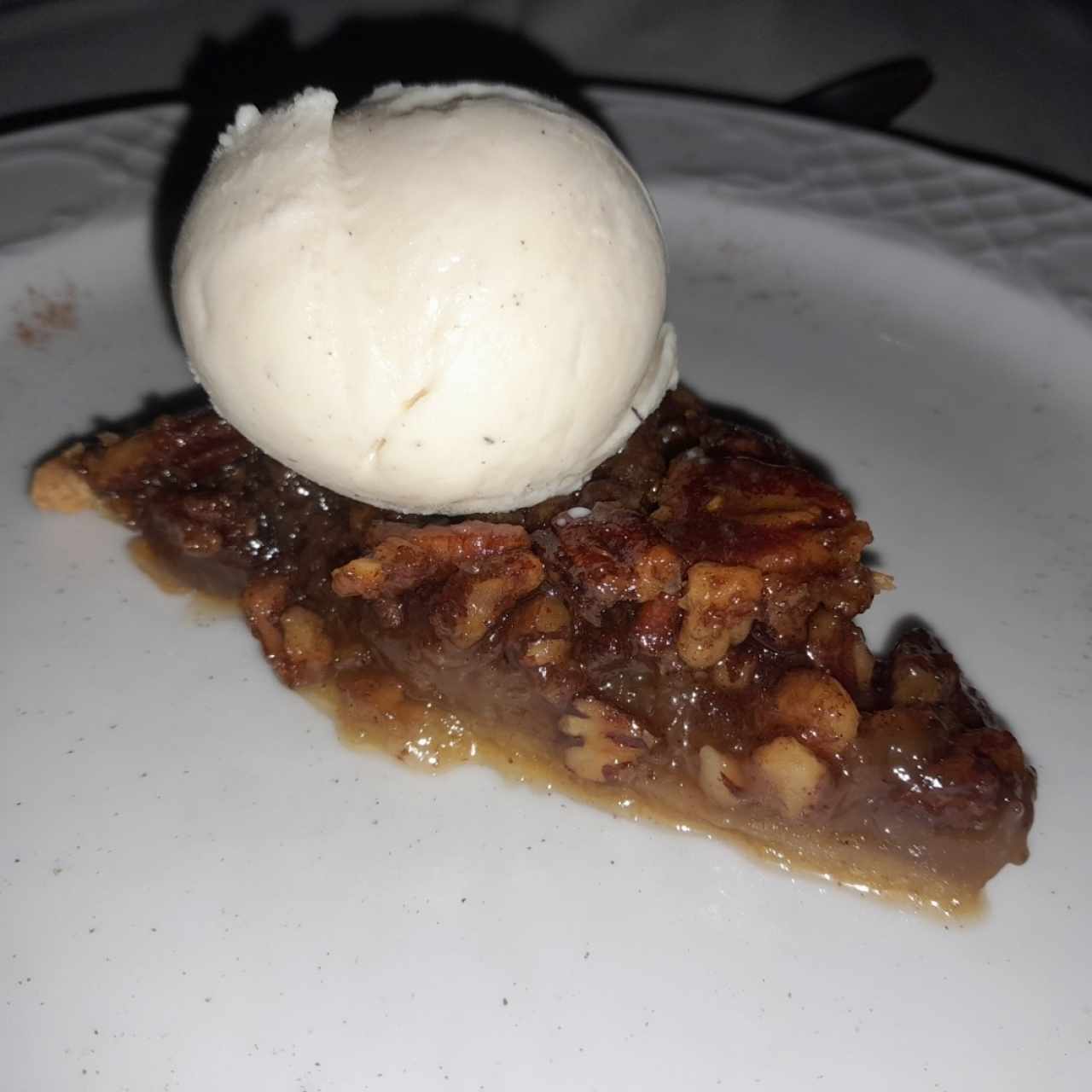 pecan pie con helado