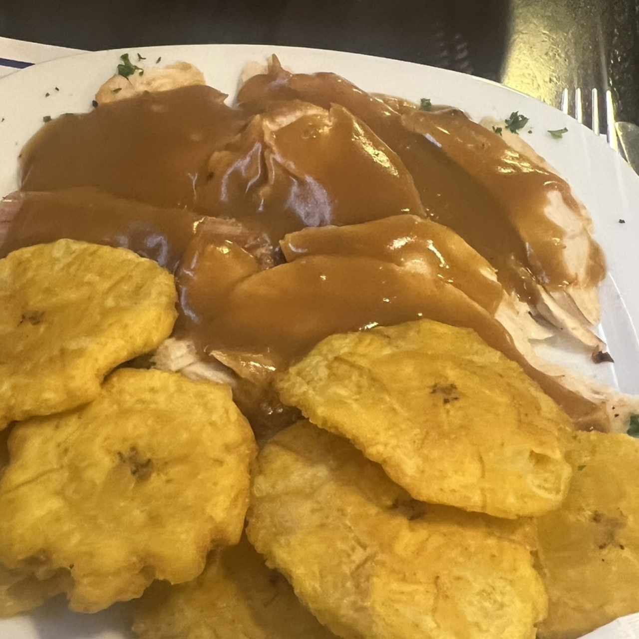 Pavo con patacones 