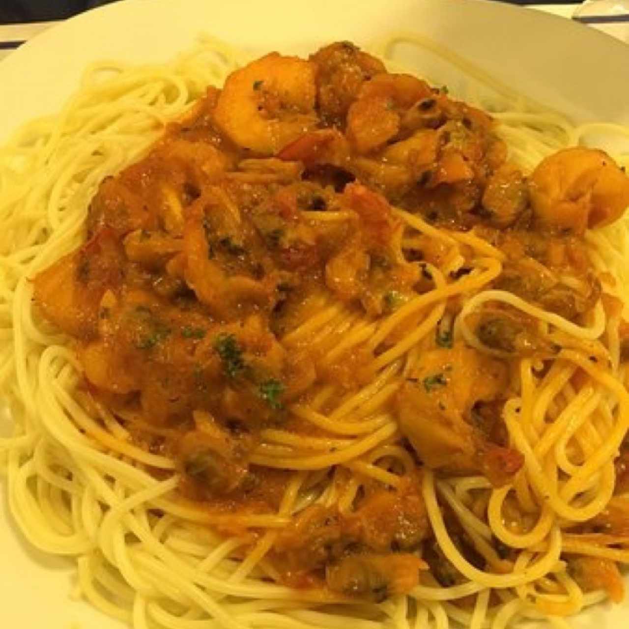 Pasta con Camarones