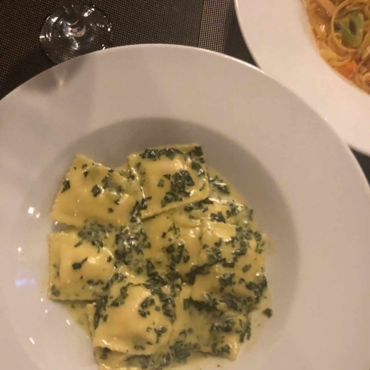 raviolli de espinaca