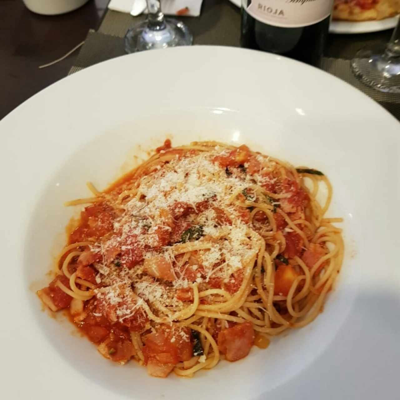 Spaguetti a la Amatriciana