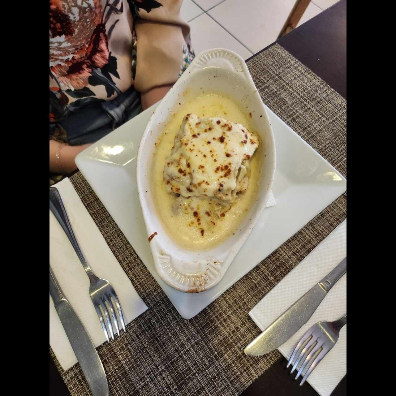 Lasagna alla rino gratinada