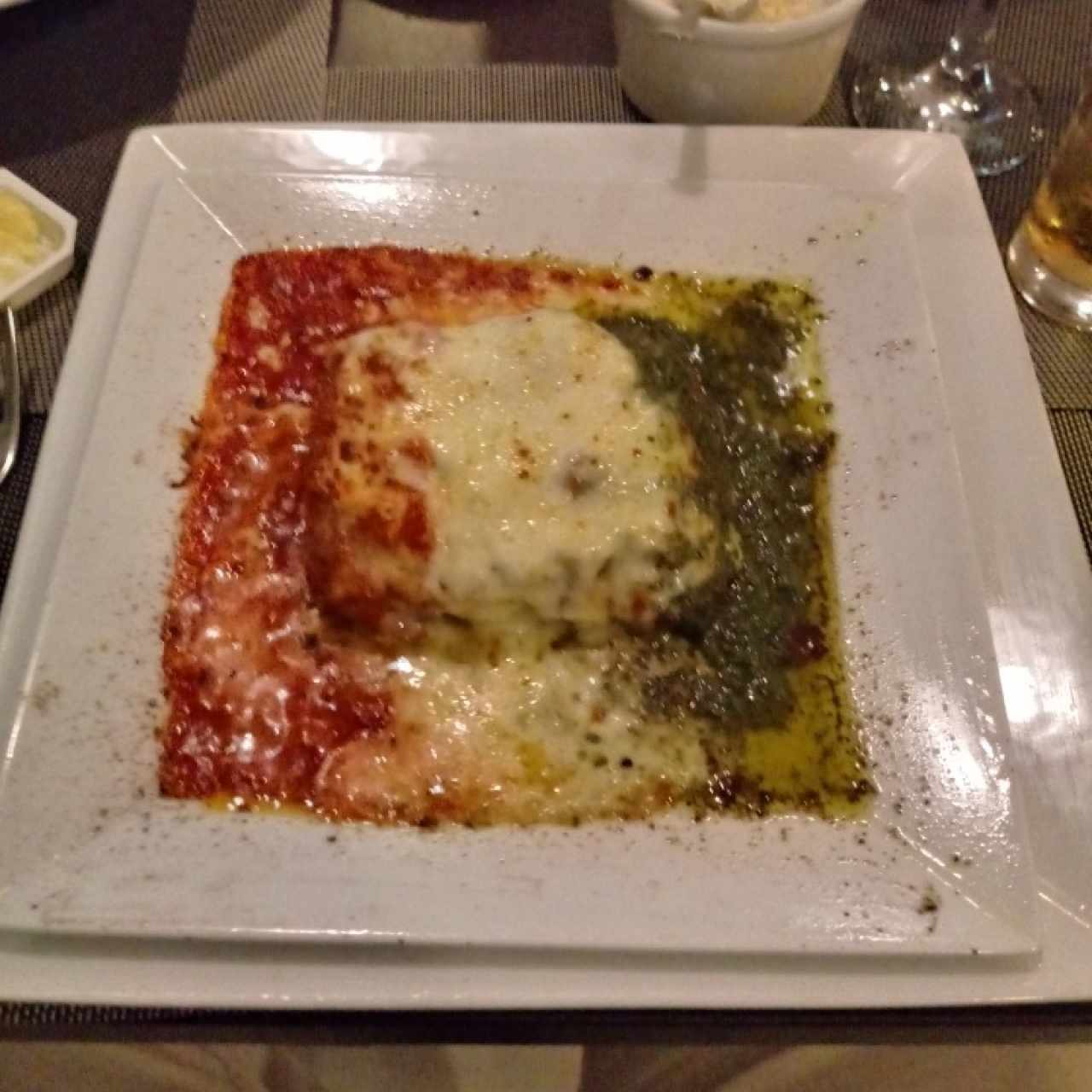 Lasaña con pesto