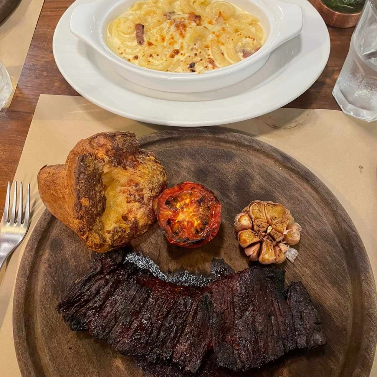 Skirt Steak w/ Mac & Cheese