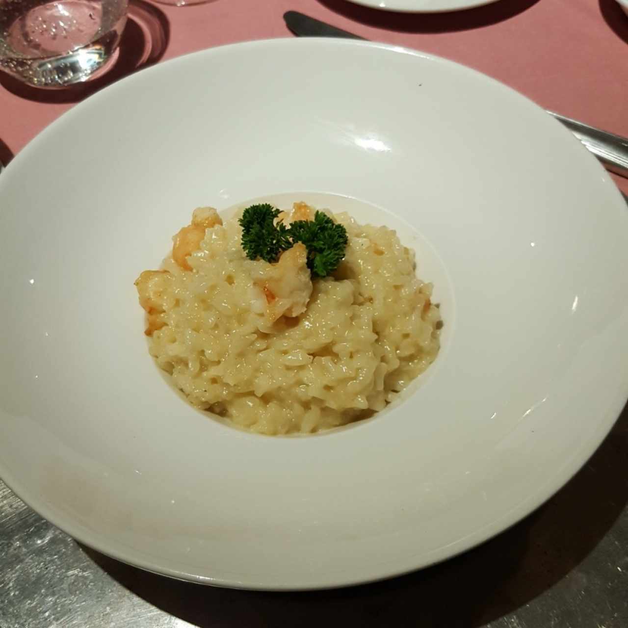 Risotto de langostinos