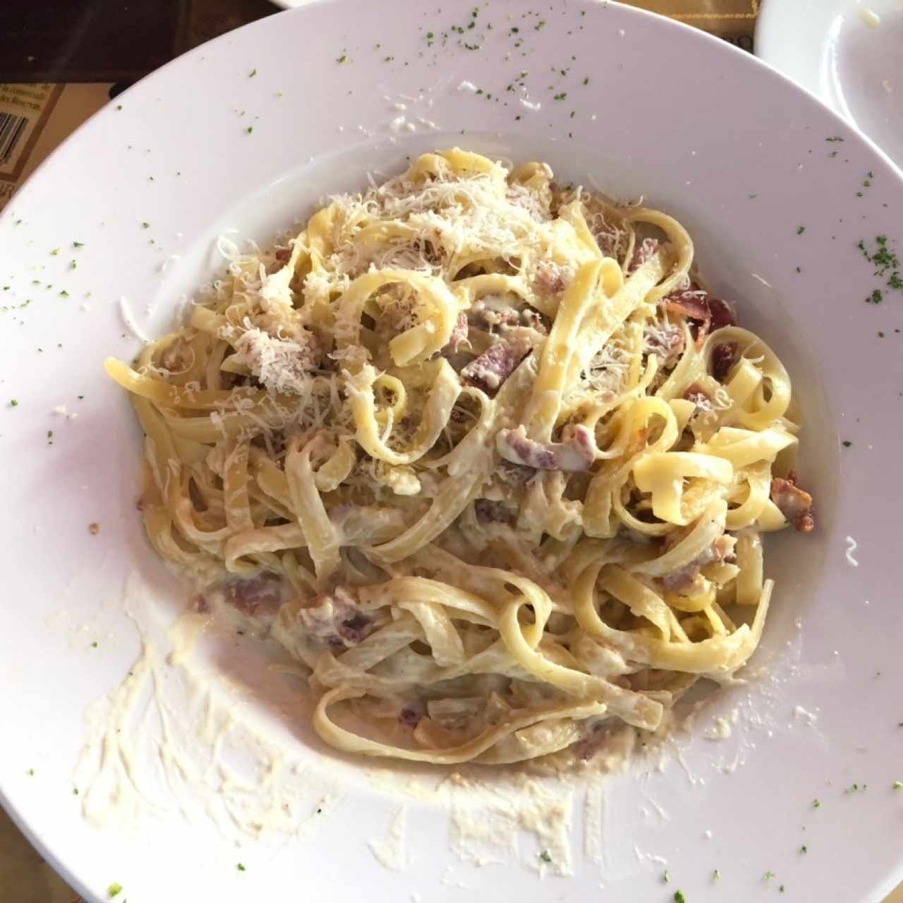 Tallarines a la carbonara