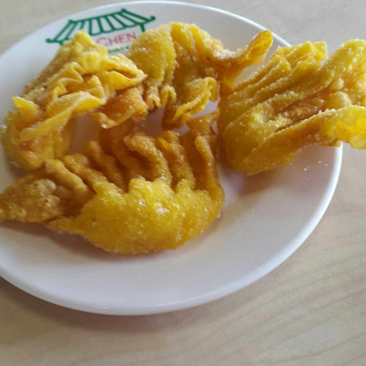 wanton frito de camarones