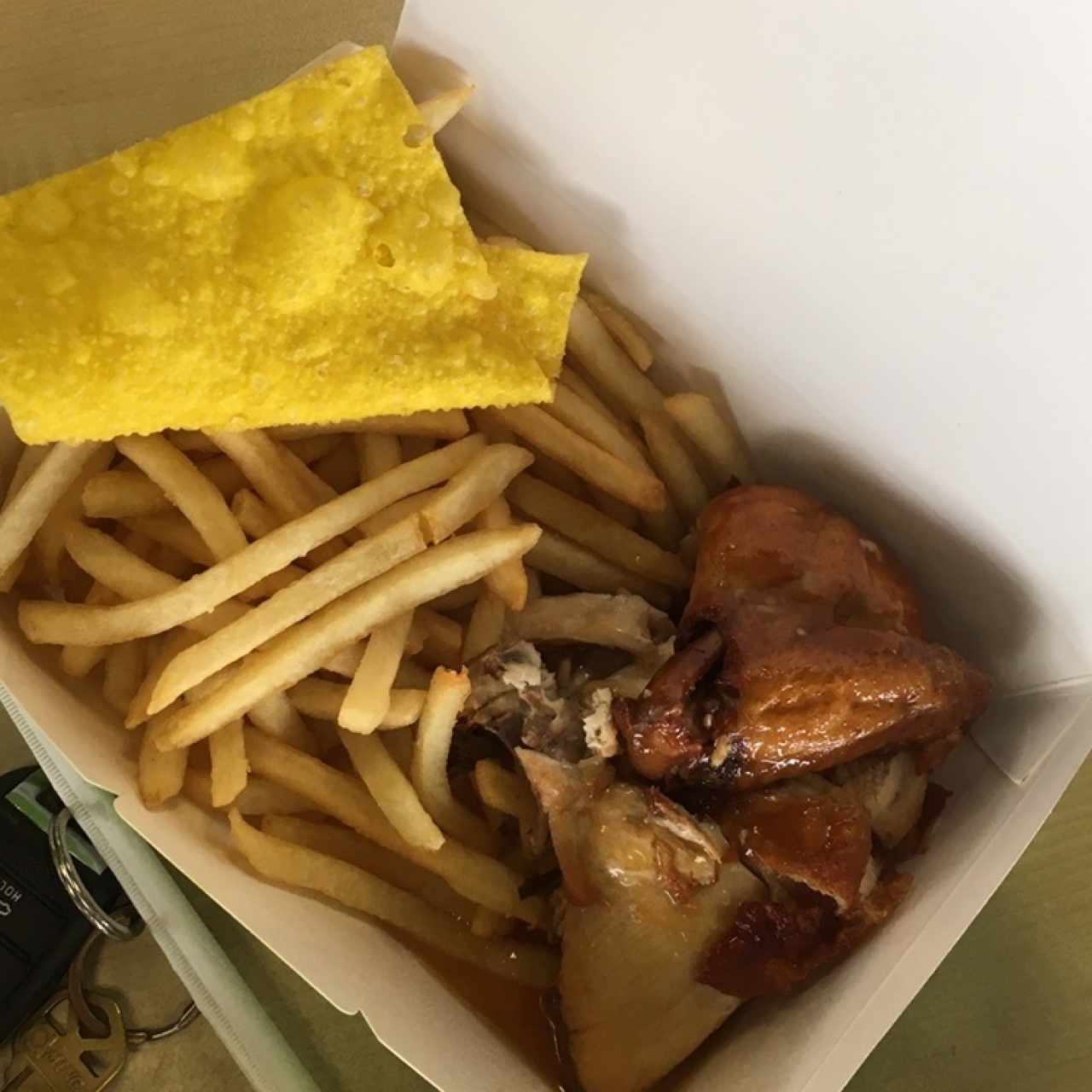 pollo asado con papas