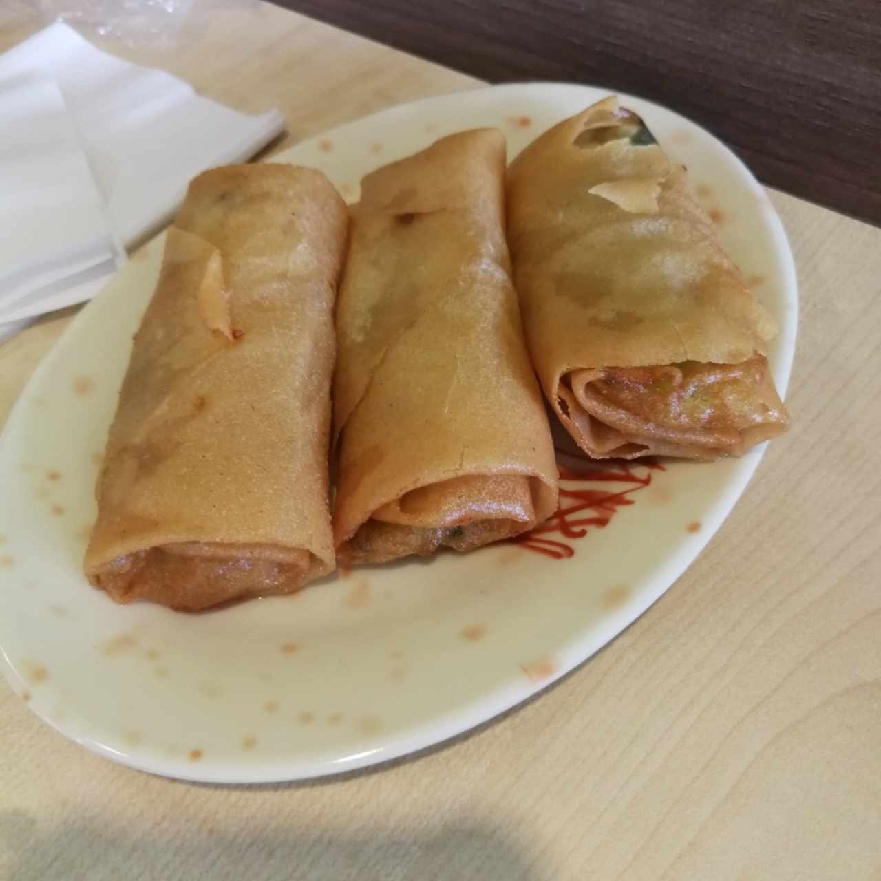 rollitos de camarones y vegetales