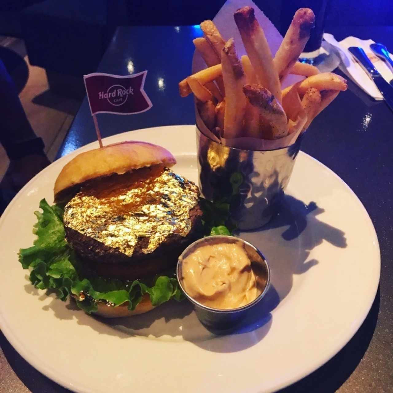 24-KARAT GOLD LEAF STEAK BURGER