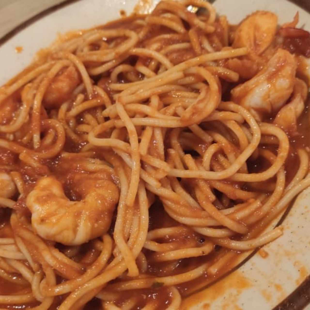 Spaghetti con Langostinos