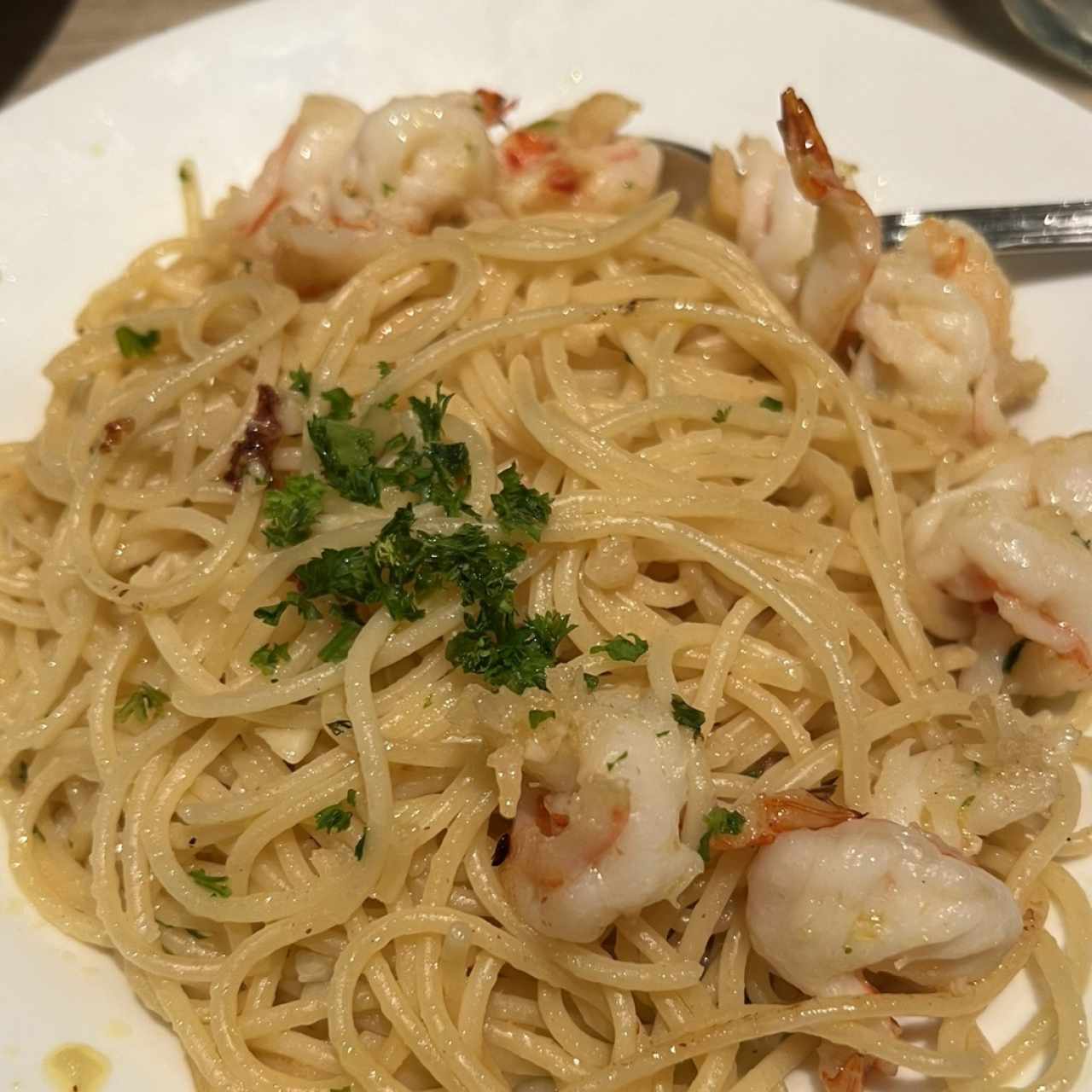 Spaghetti con Langostinos