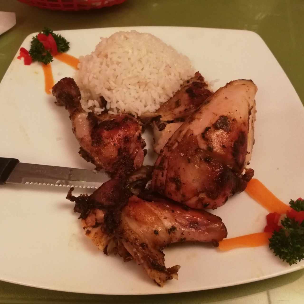 1/2 pollo asado