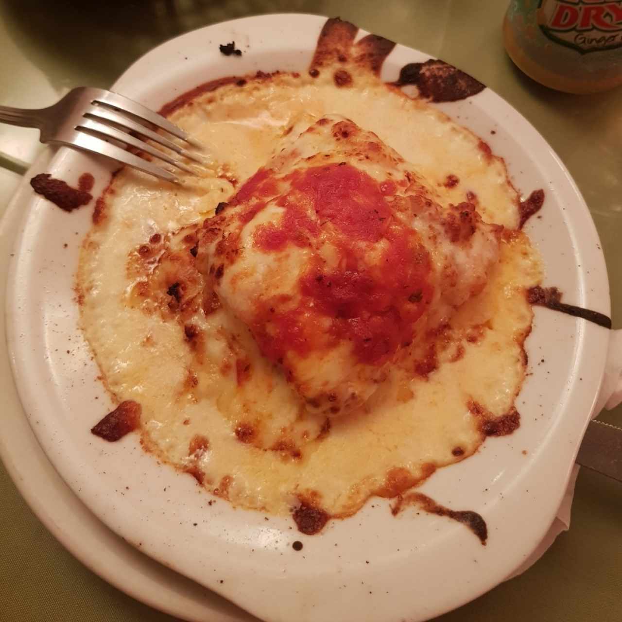 Lasagna de pollo gratinada