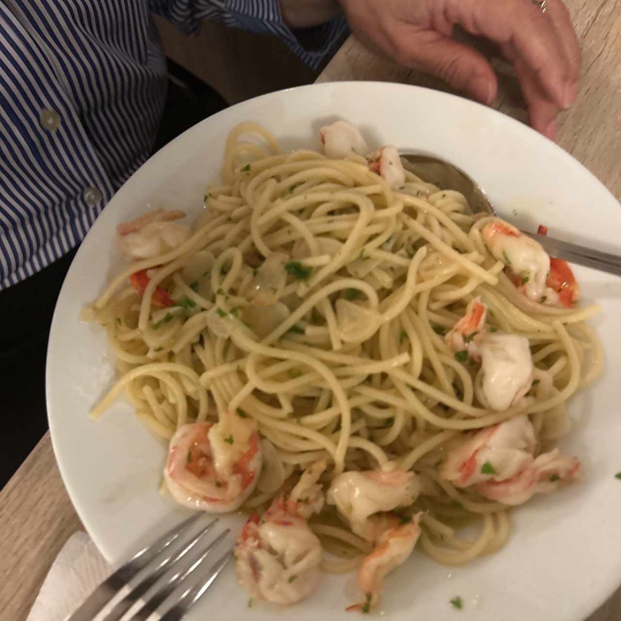 Spaghetti con Langostinos