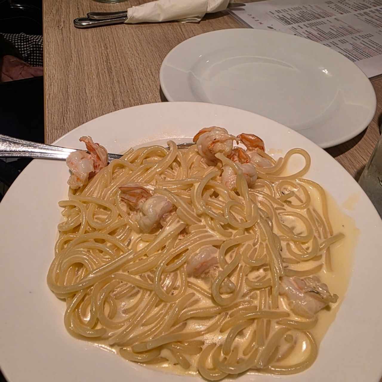 Spaghetti con Langostinos