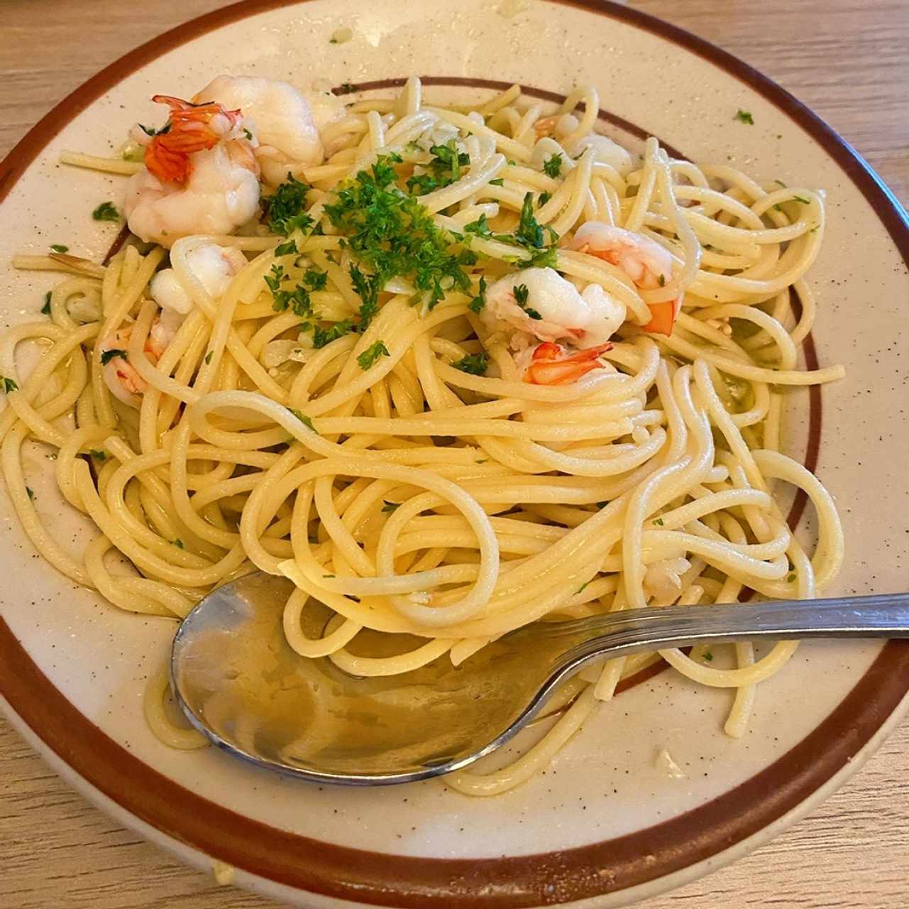 Spaghetti con Langostinos