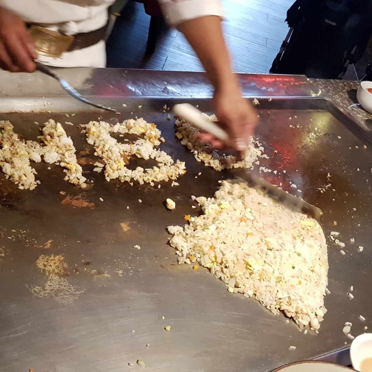 arroz frito con pollo