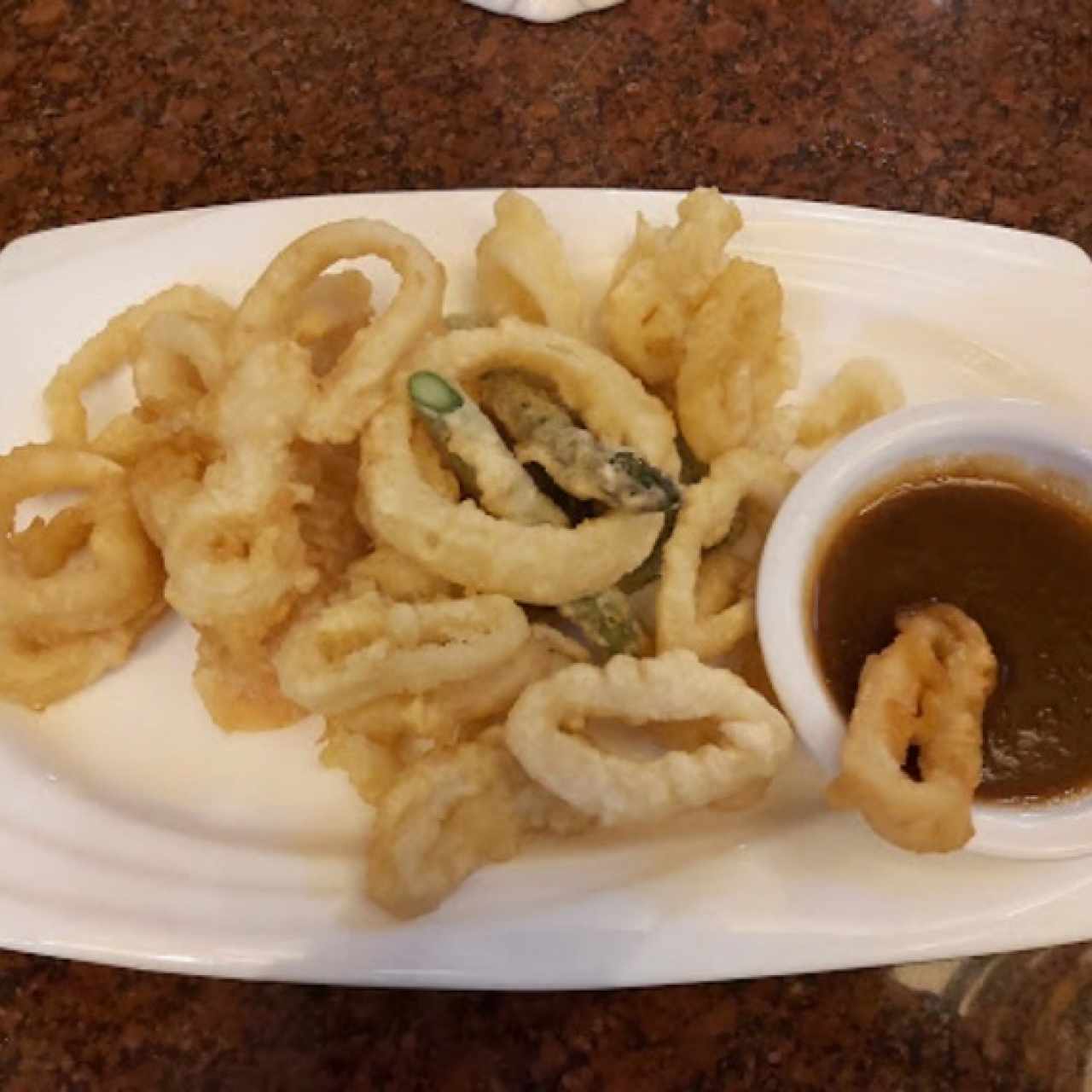 Calamari tempura appetizer