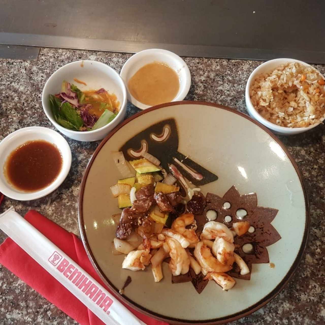 benihana especial y arroz frito