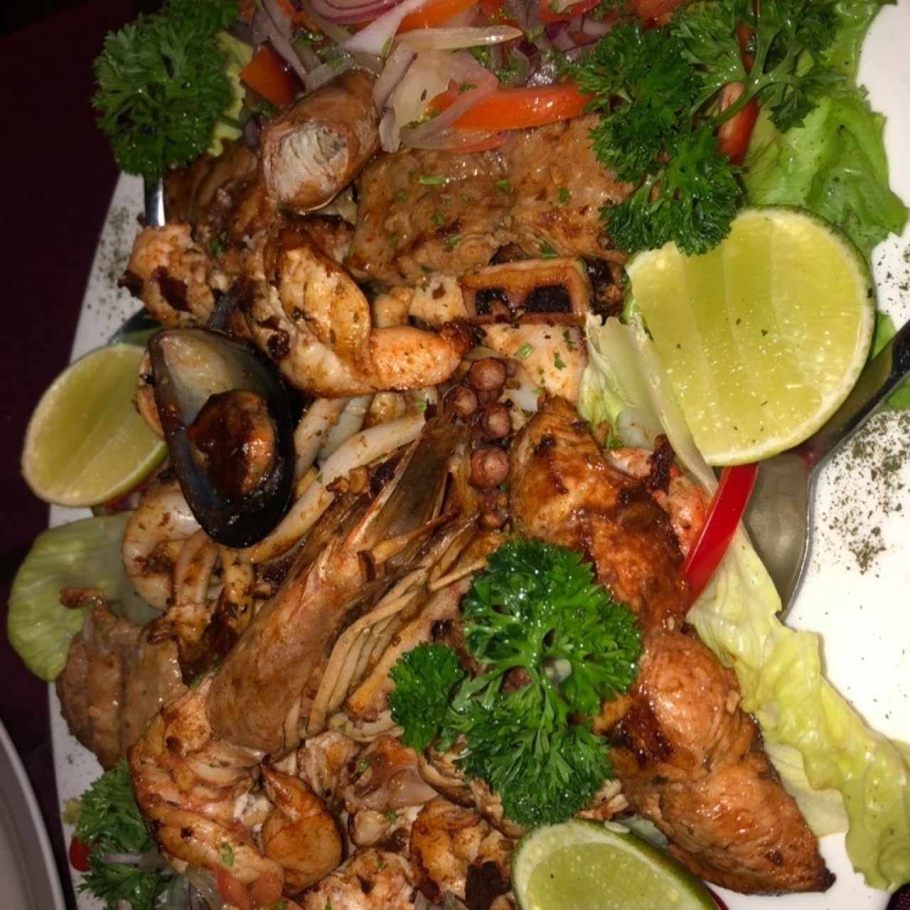 Mariscos a la Parrilla