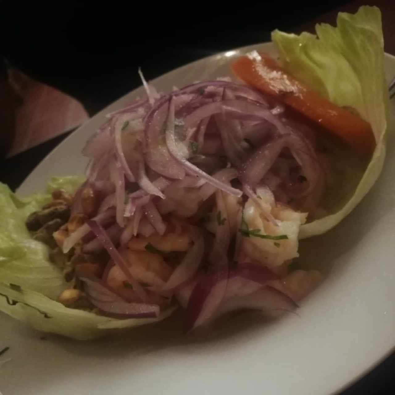 ceviche en leche de tigre de camarones