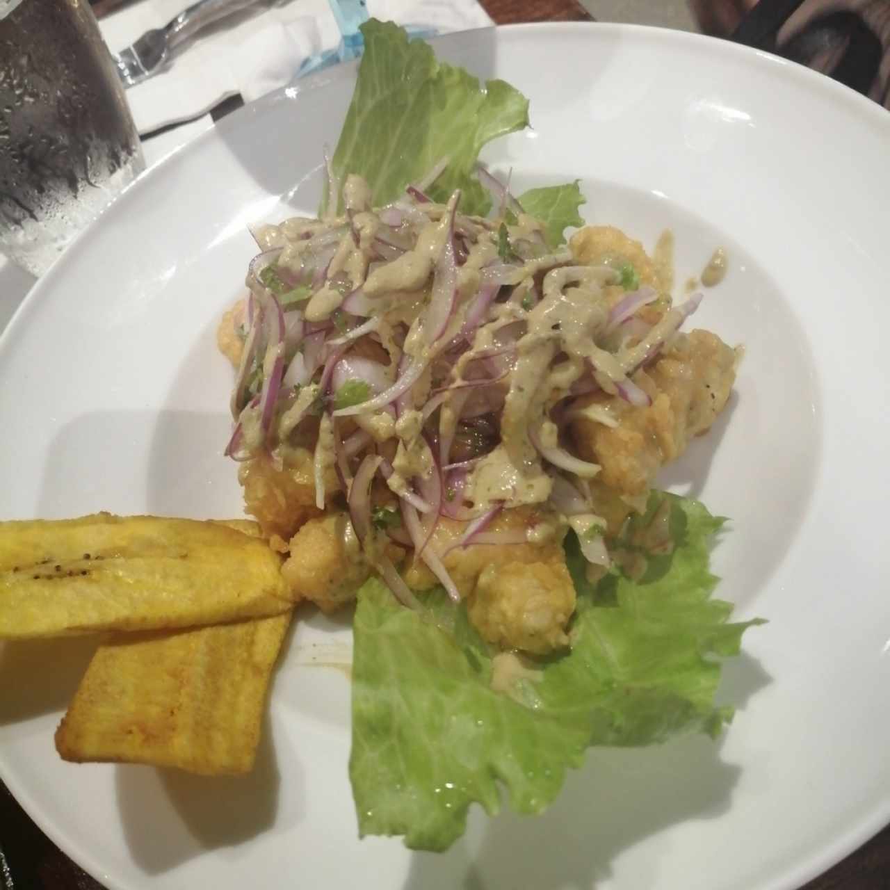 Ceviche de Pollo Frito