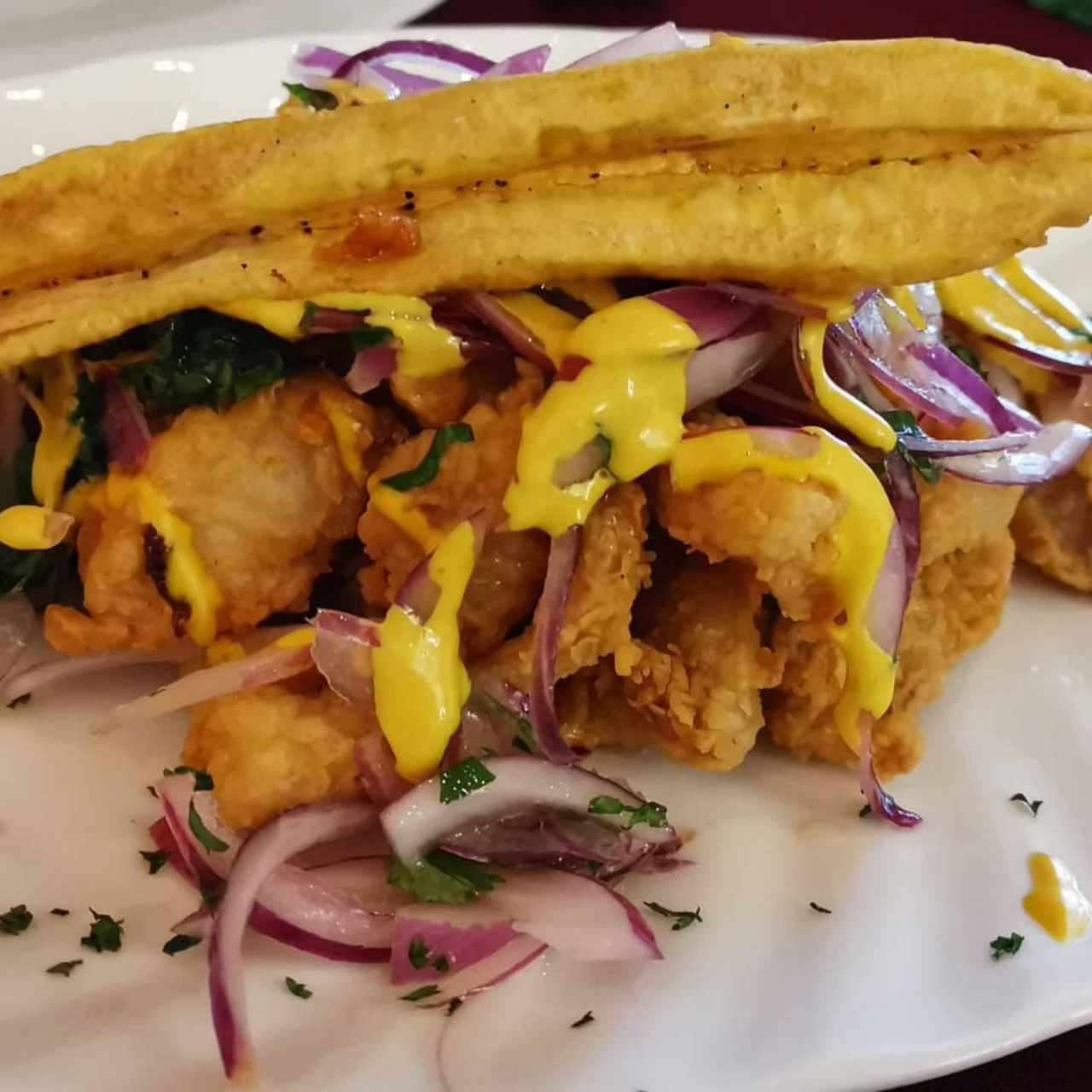 Ceviche frito de corvina