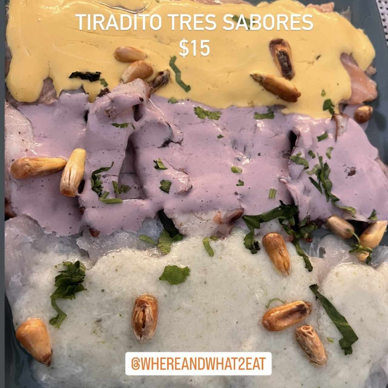 Entradas Frías - Tiradito Tres Sabores