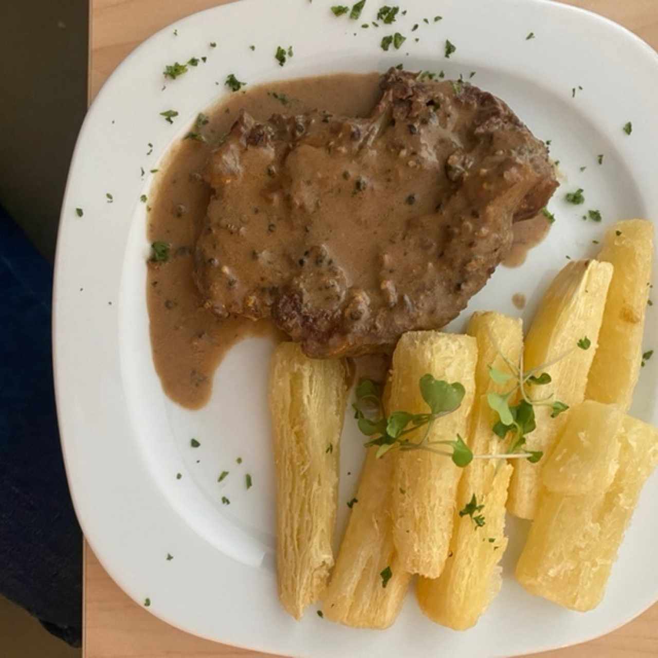 Filete staek con pimienta