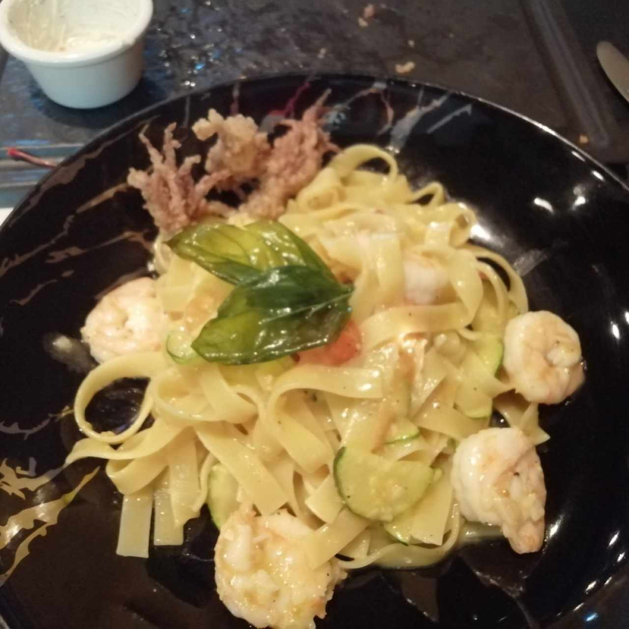 fetuccini con marisco