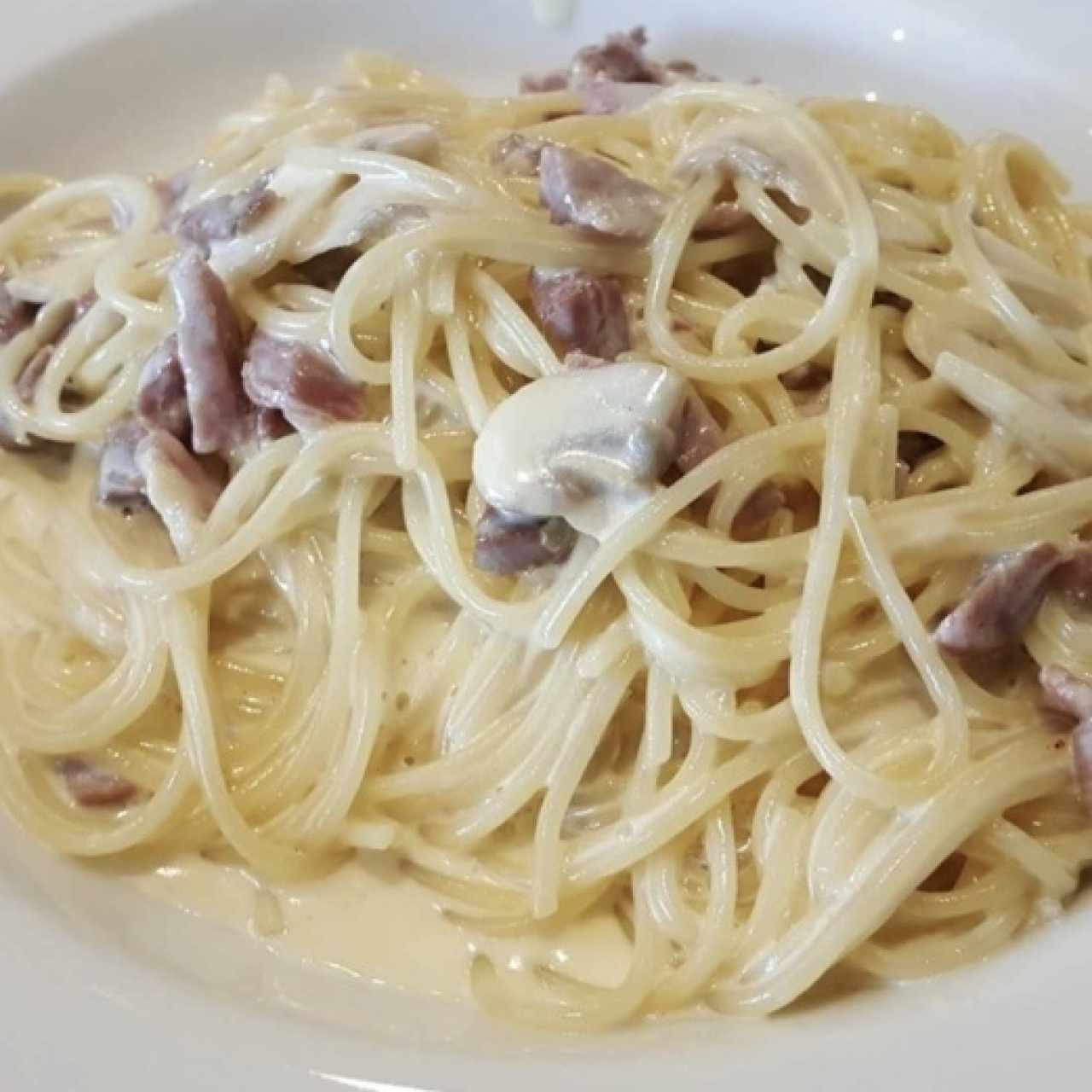 Pasta con champiñones