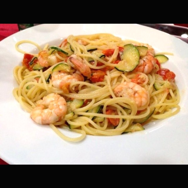 Pasta con camarones, de Lido