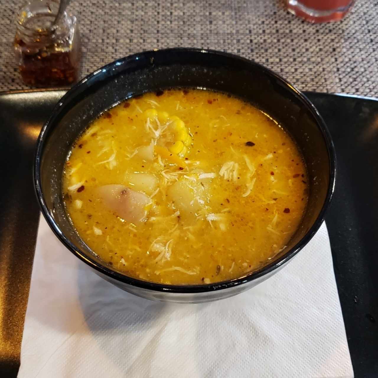 Sopa de pollo criolla. Excelente !