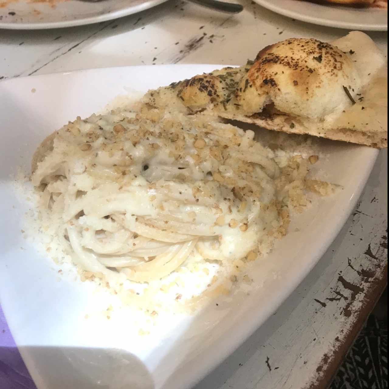 Pasta con nueces y queso azul