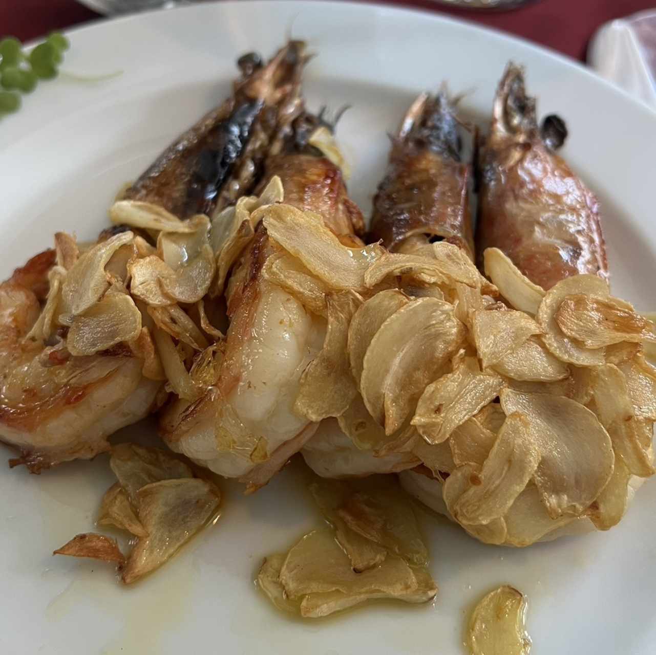 Langostinos Con Ajo Rostizado