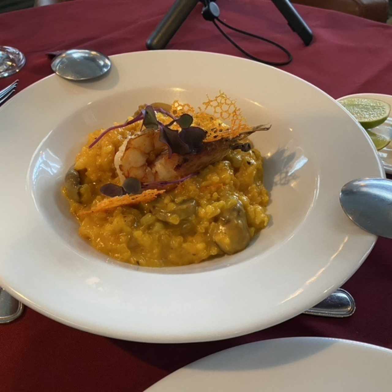 Risotto de lagostinos al jerez