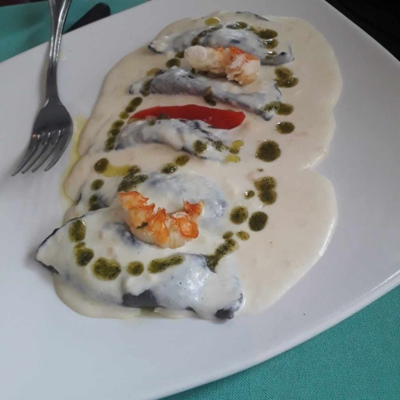 Raviolis rellenos de langosta 