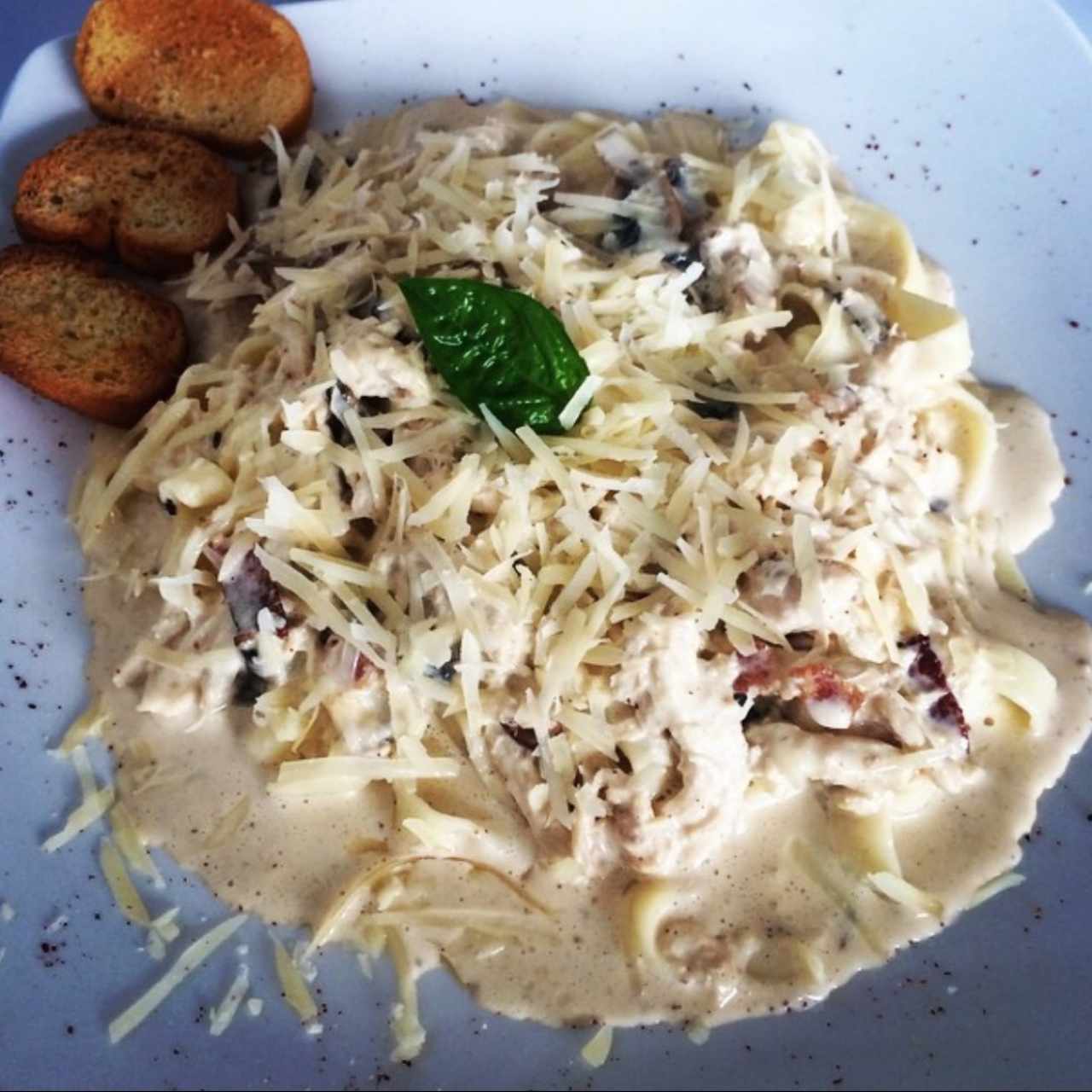 Fettucini Alfredo con Pollo