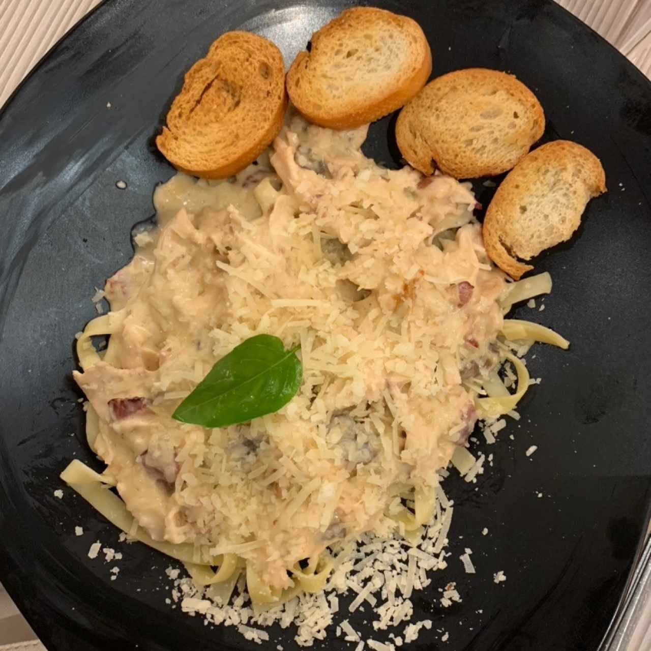 Fetuccini en salsa Blanca