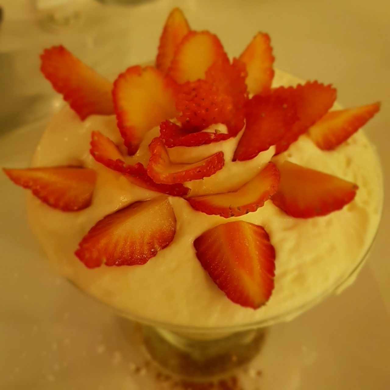 crema de fresas.  magnífico!