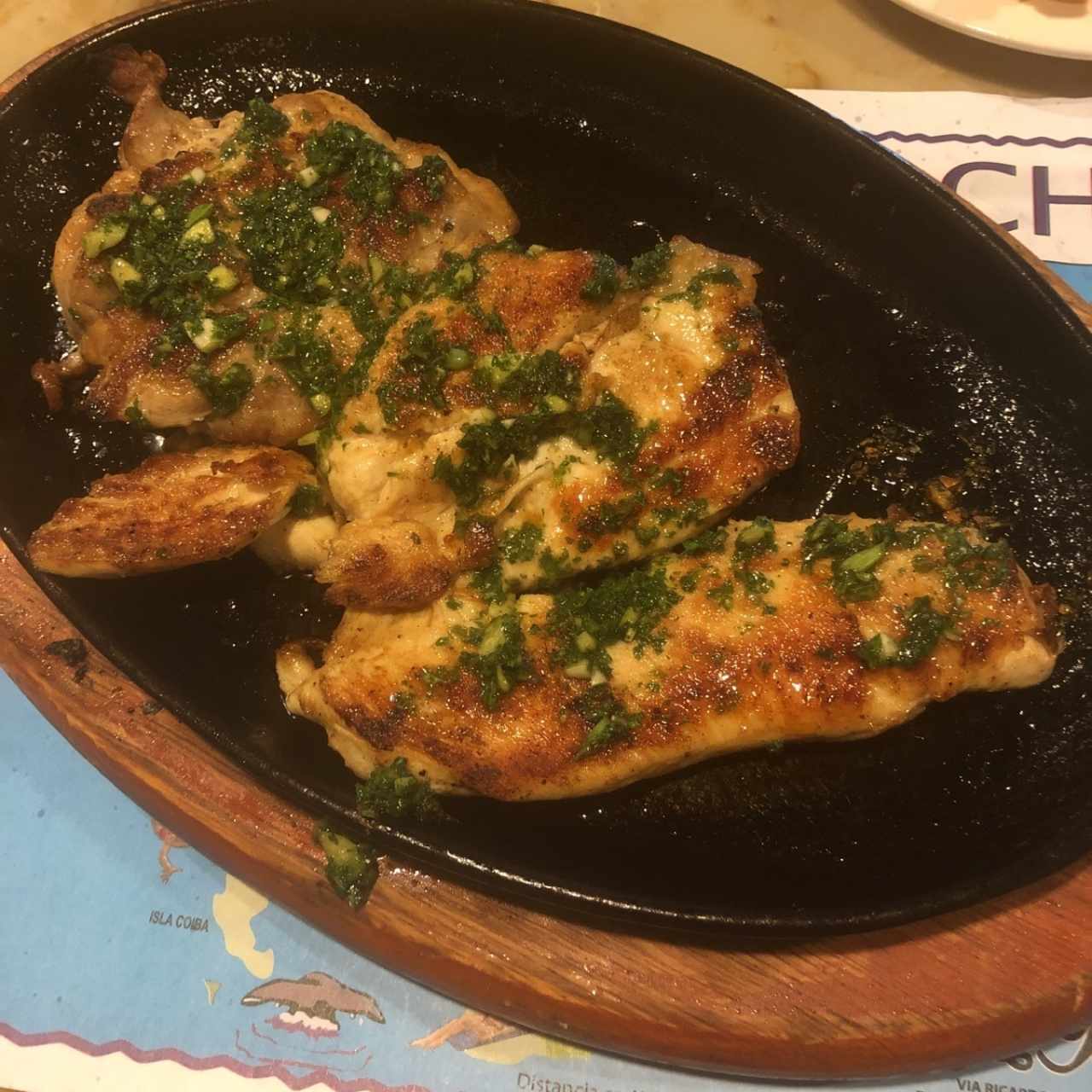 Filete de pollo al carbón