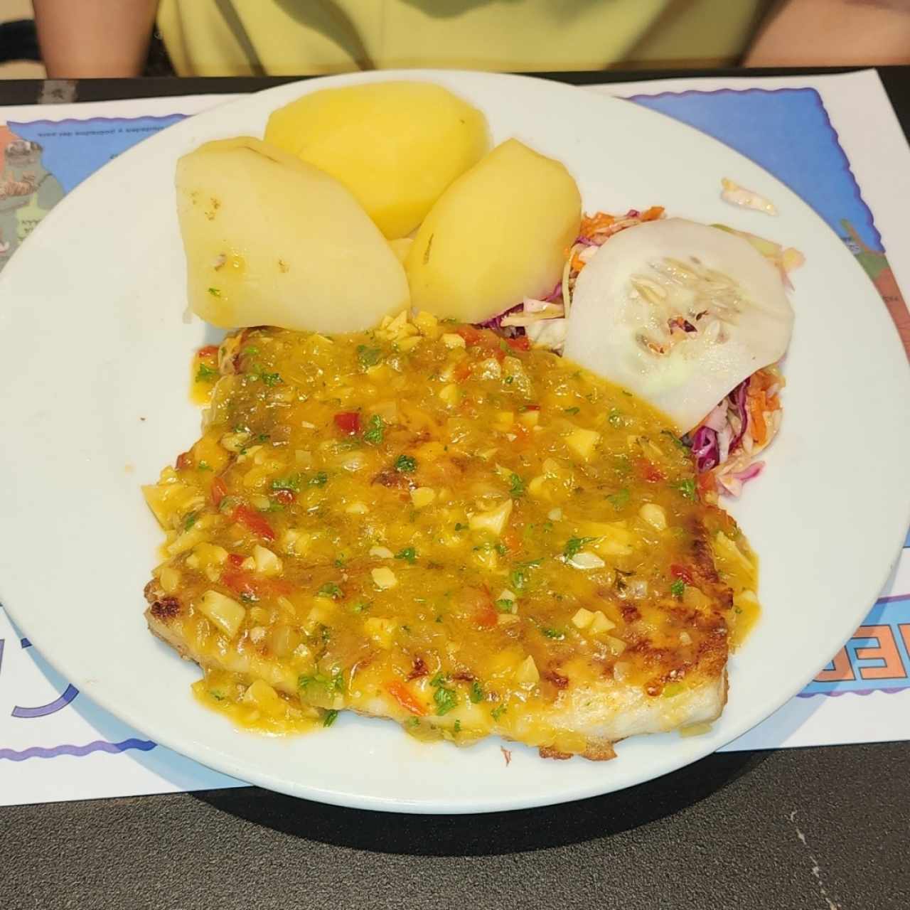 Filete de Corvina al ajillo