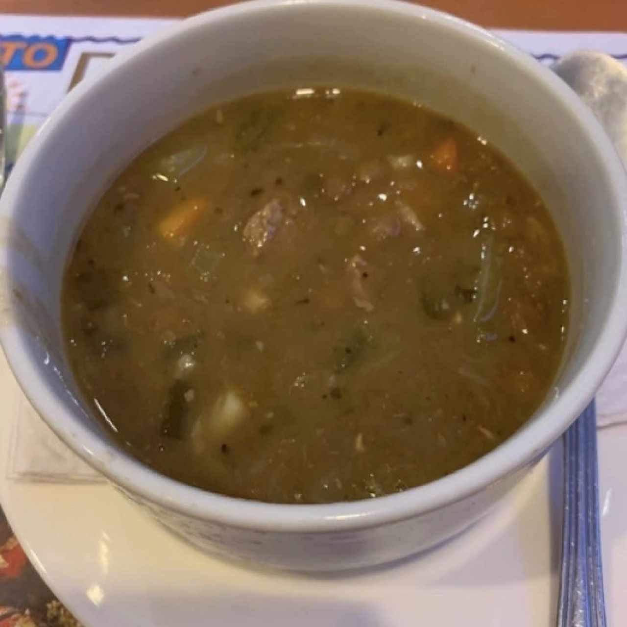 Sopa de lentejas